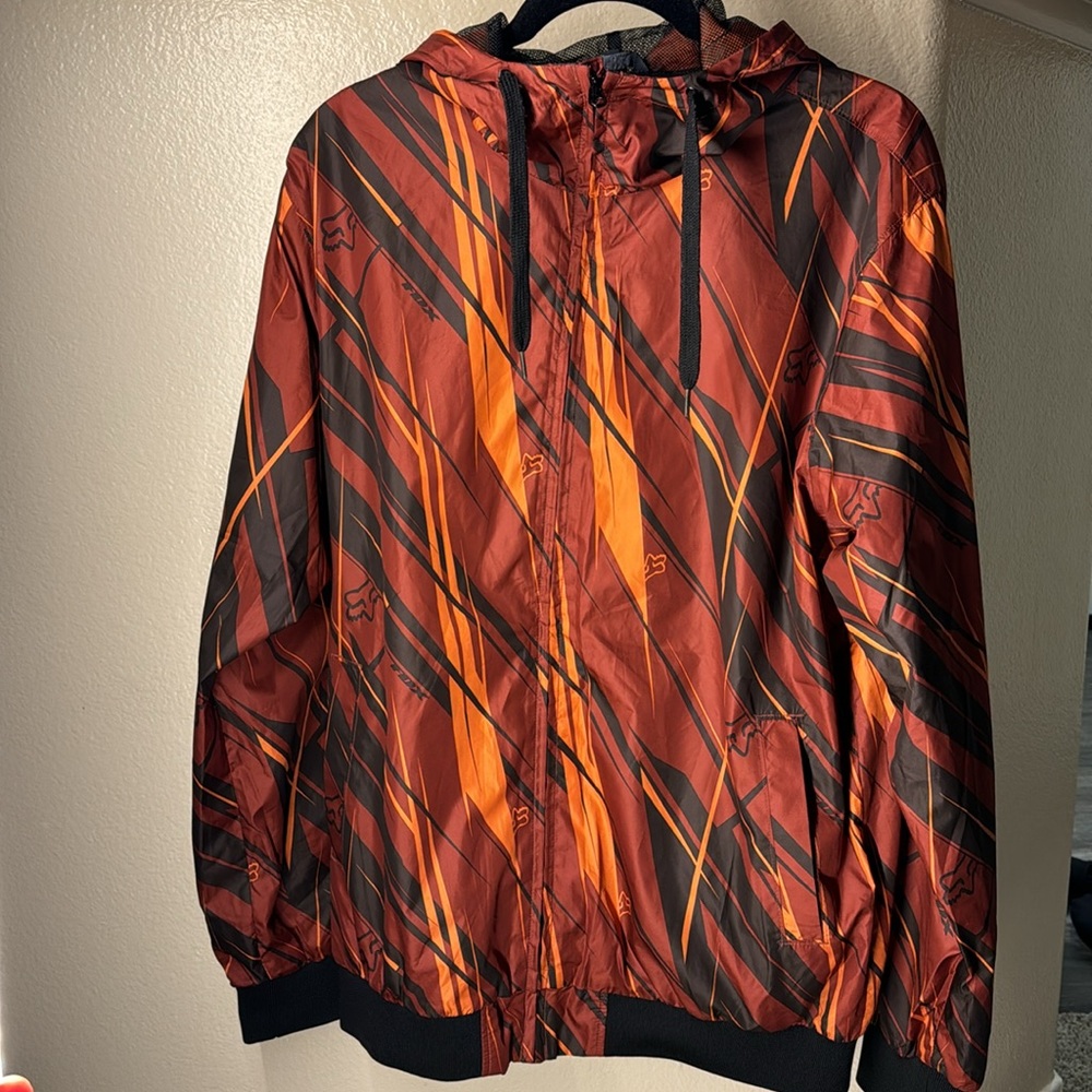 Fox Racing Windbreaker Jacket - Red Multicolor L